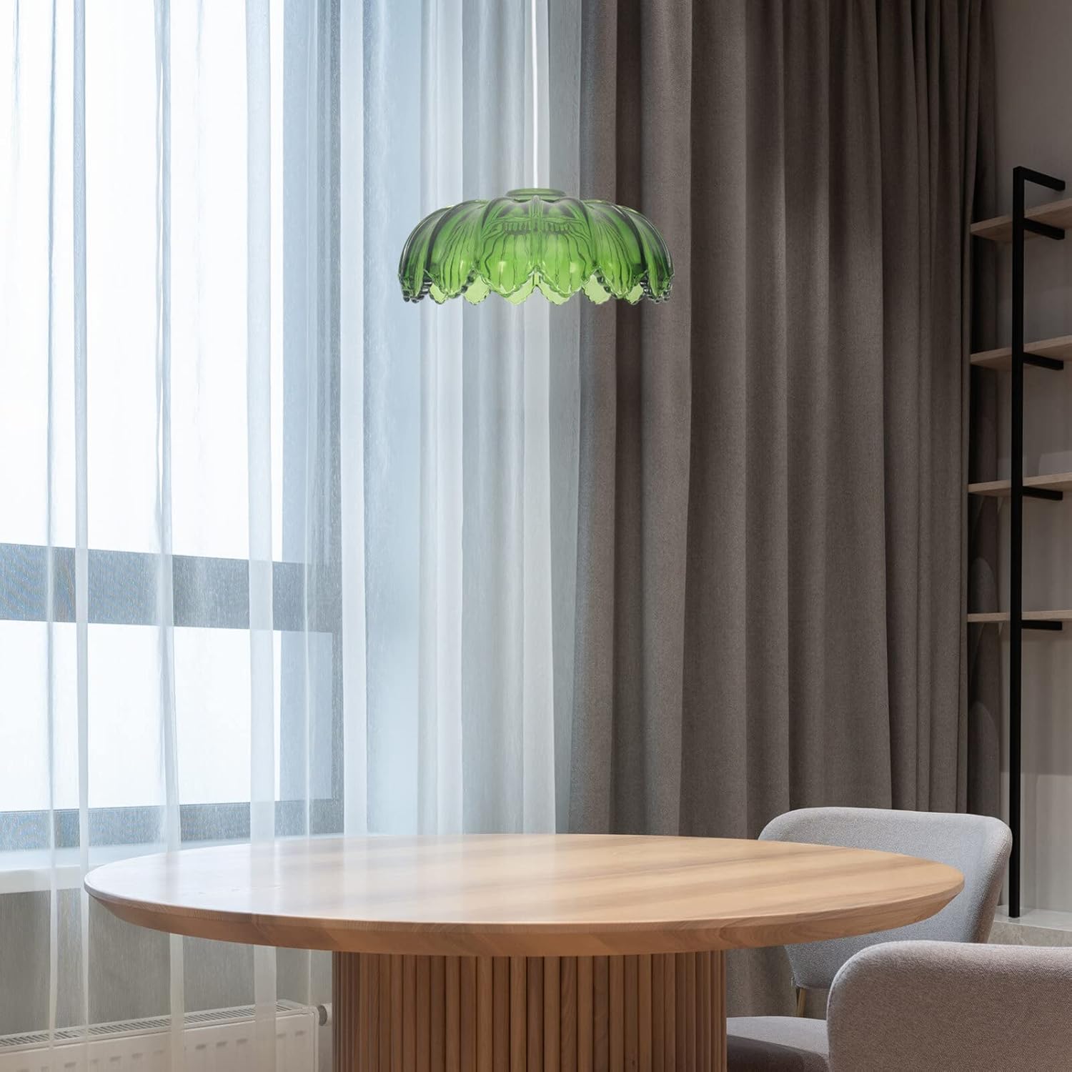 KALLORY Glass Pendant Lamp Shade Decorative Lamp Cover for Ceiling Light Aesthetic Decorative Lampshade