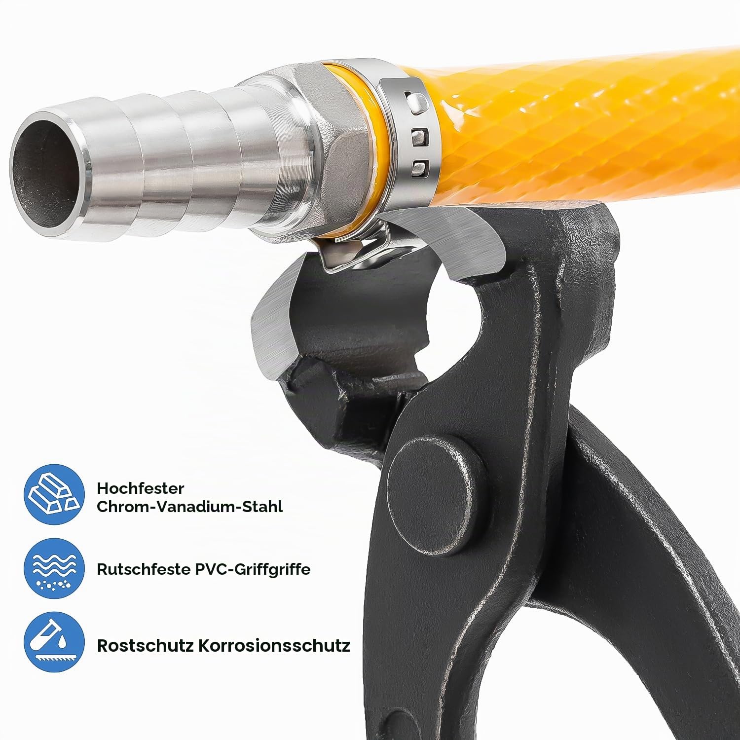 170 Stück Einzelohrschlauchklemmen, 11 Größen(5.8-33.1mm) Stufenlos Schlauchschellen Edelstahl 304 mit Ohrklemmenzange, Kraftstoffleitung Clip Rohrschellen Set für kfz, Haus, Garten
