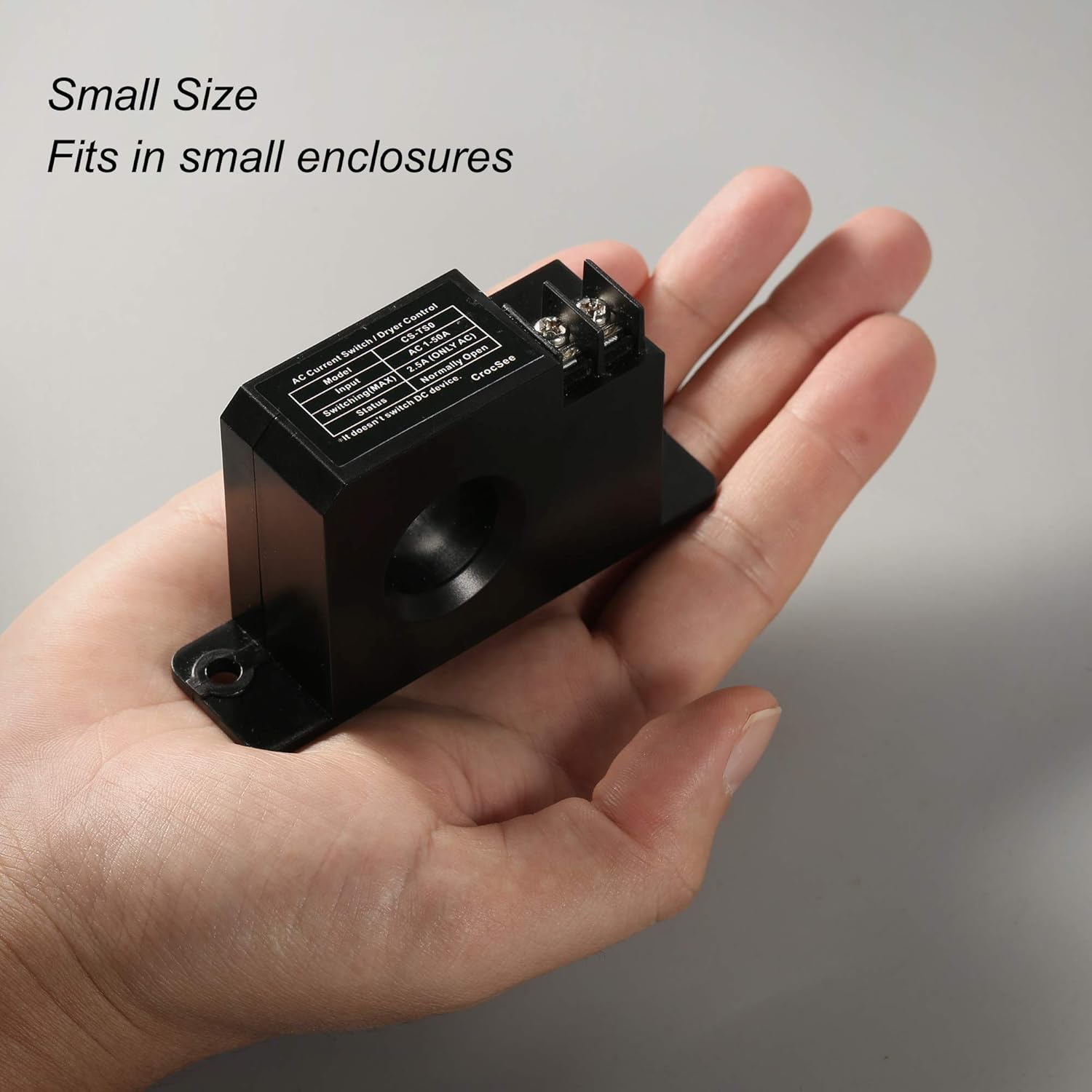 Fеаturеd Prоduсt CrocSee Miniature Current Switch, CS-TS0, Normally Open Amp Sensor Monitoring Relay, AC 1-50A Detectable