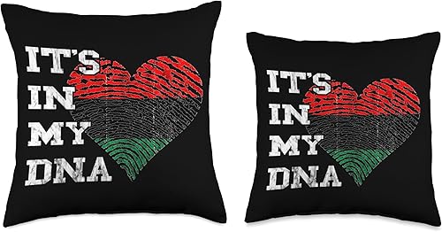 Miniatura 3 de Pan African Pride Black History Heart in My DNA Black Liberation Pan African UNIA Flag Throw Pillow, 16x16, Multicolor