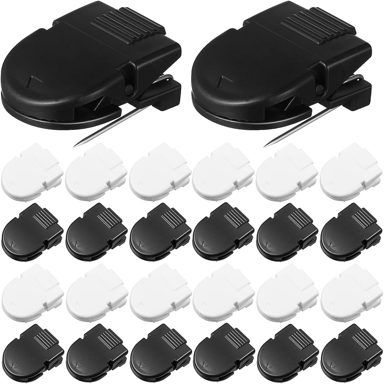 VILLCASE Mini Plastic Pin Clips 50 Pcs Small Binder Clips for Office School Crafts Photo Paper Holder Portable Cubicle Clips for Bulletin Board