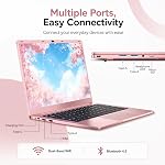 14 Inch Laptop Computer Win 11 Laptops Celeron N5095 with 8GB RAM 256GB SSD Up to 1TBSSD Expand Type-C Cooling Fan Dual WiFiWebcam Portable Laptop for StudentsBusiness Home Office-Gold