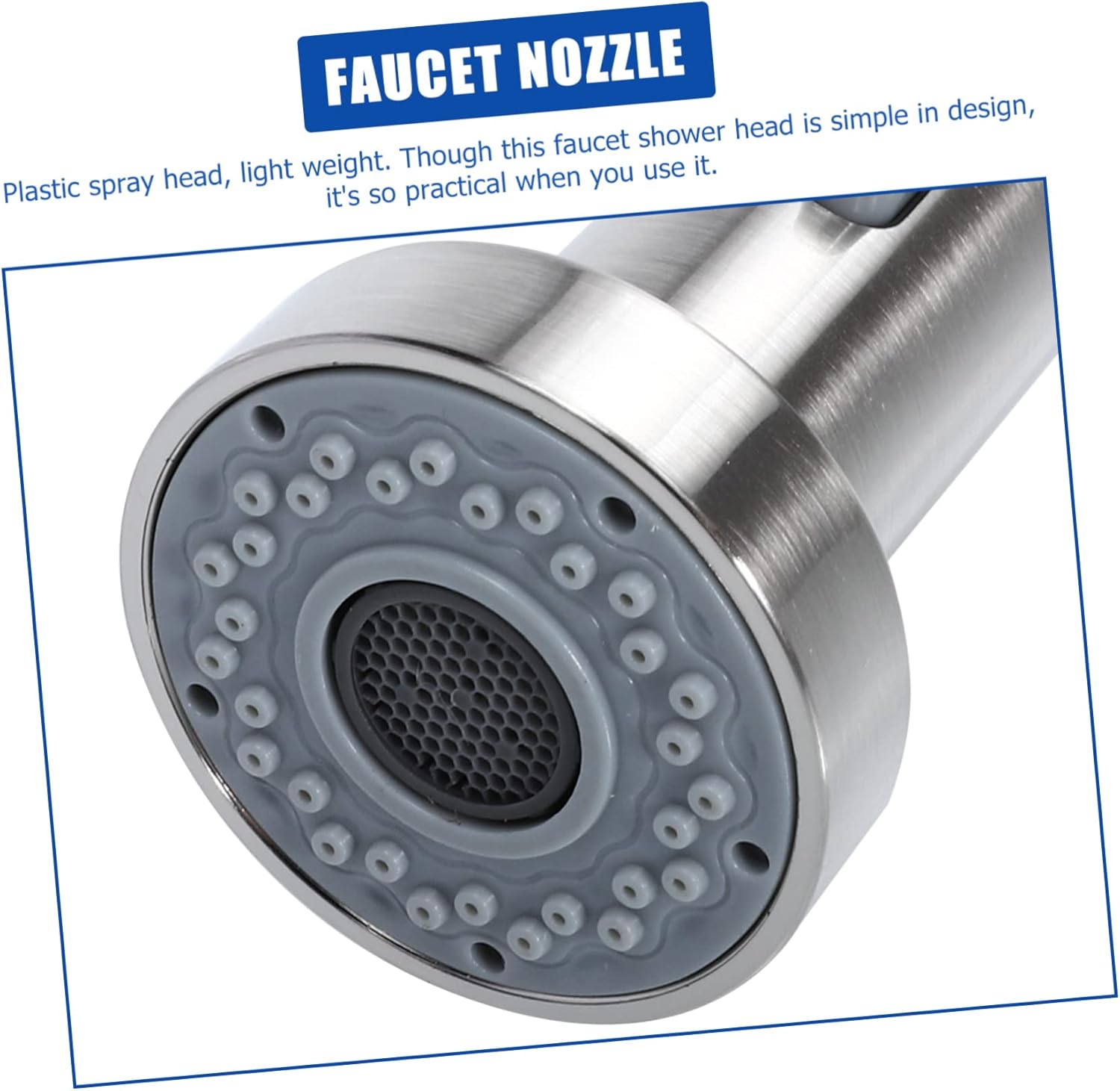 1Pc Kitchen Sink Pull Down Faucet Nozzle Sprayer Brushed Water Tap Shower Head for Easy Dish Washing and Rinsing