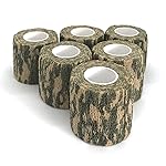 EAmber Camo Wrap Tapes Camouflage Form Wrap 1.96\'\' x 177\'\' Military Army Hunting Self-Adhesive Protective Bandage for Flashlights,Bicycle