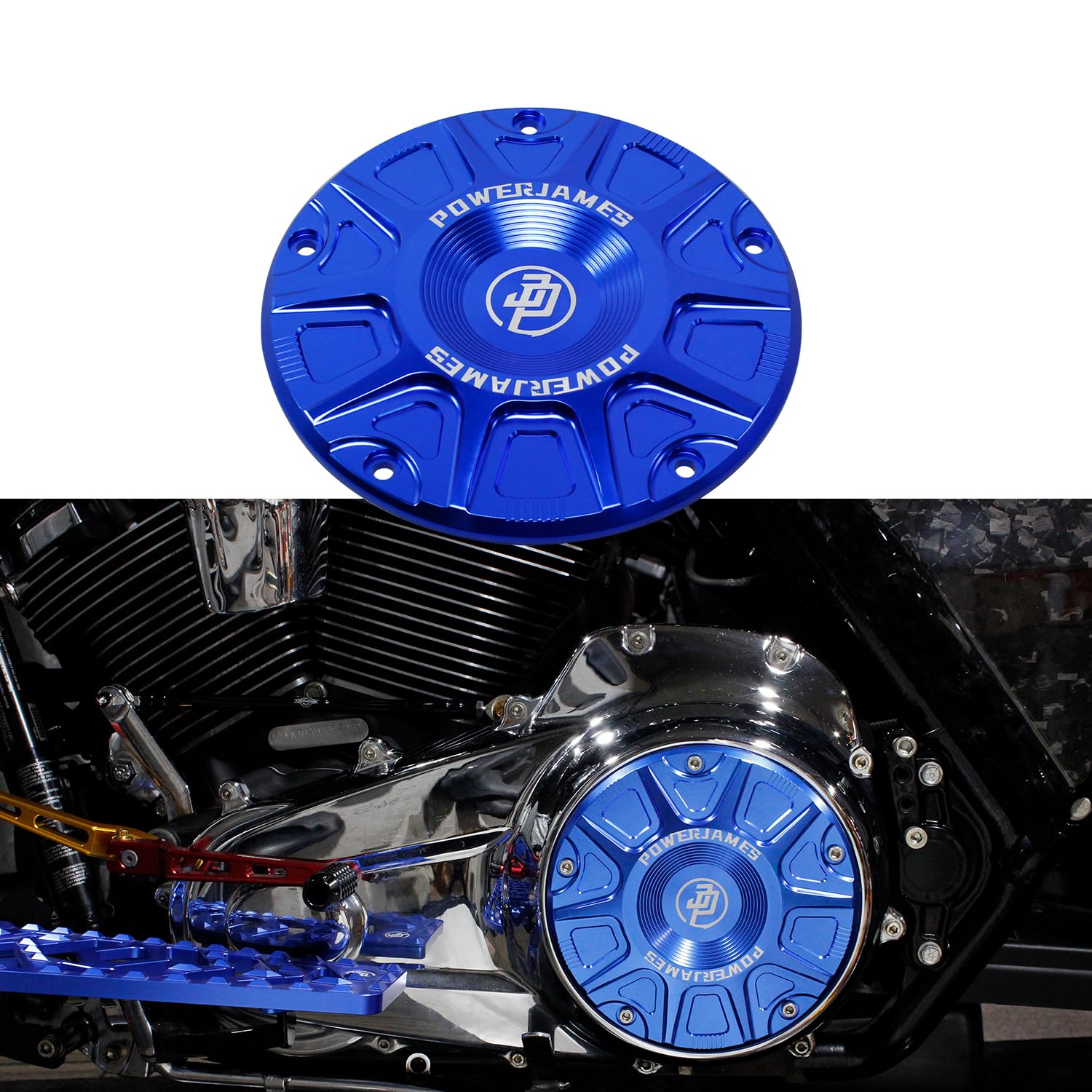 Amazon.com: POWER JAMES Blue Color Primary Derby Clutch Cover