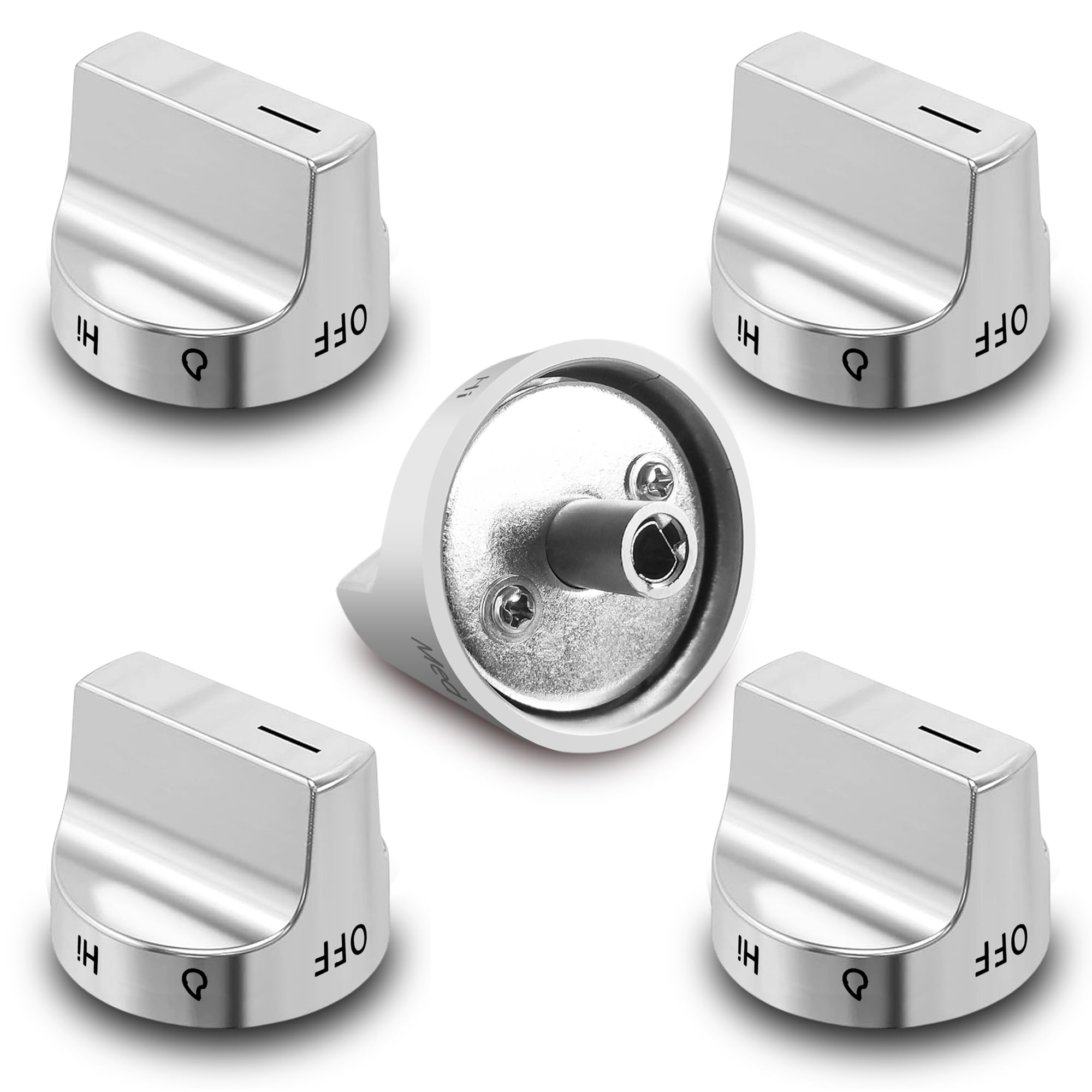 Photo 1 of (5Pcs) W11239985 Gas Stove Knobs Replacements Compatible with Whirlpool WFG525S0HZ1 WFG550S0HZ1 WFG525S0HZ0 WFG525S0JV0 WFG535S0JV1, Range Oven Knob Replace Part PD00061875 AP6333411 W10850015