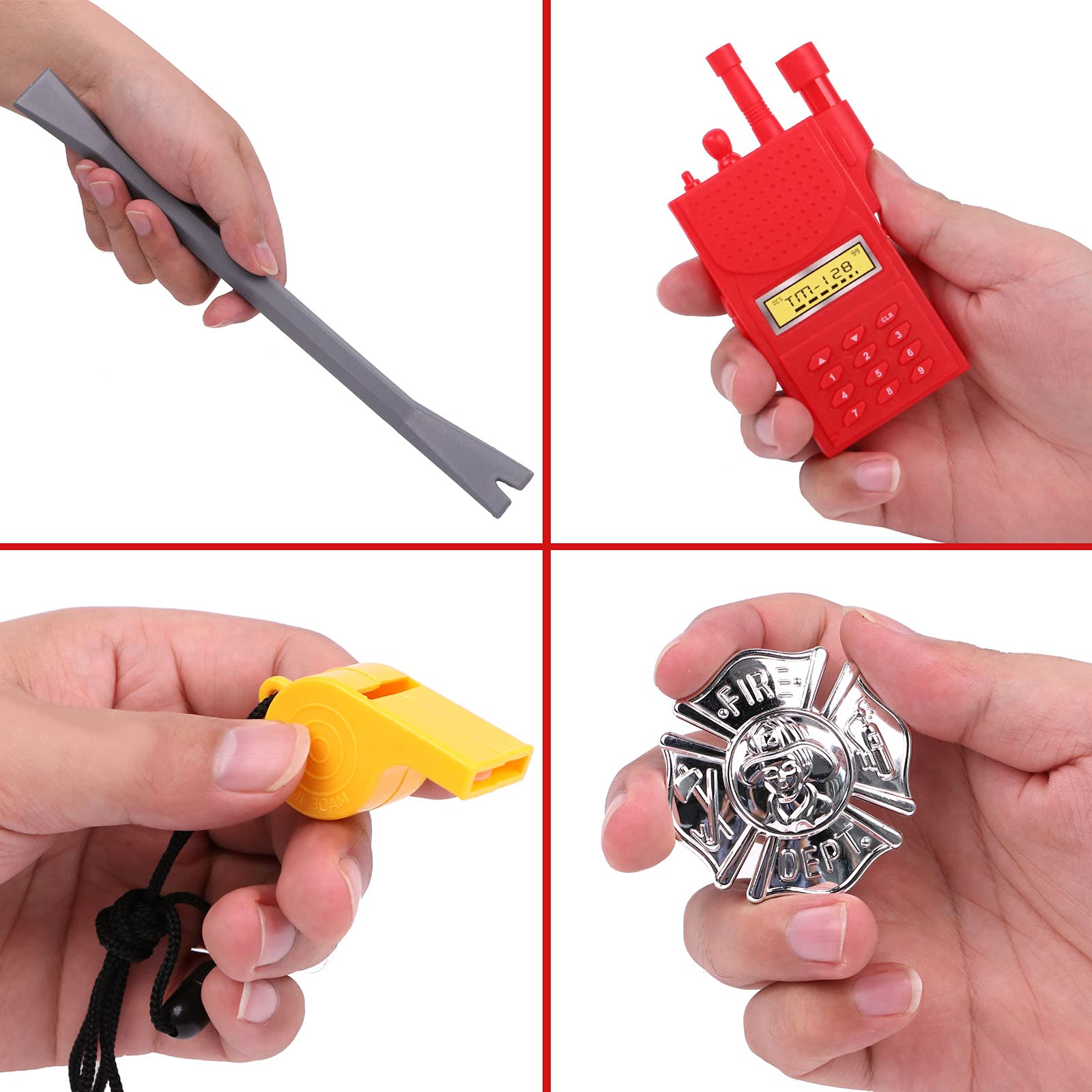 Tacobear Bombero Disfraz para Niños con Bomberos Juguete Extintor Juguete Bombero Accesorios Juegos de imitación Juego de roles para Niños Niñas Carnaval Halloween 3 4 5 6 7 8 9 Años