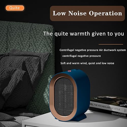 Miniatura 4 de BOTNUW Calentador de espacio eléctrico, calentadores de espacio de eficiencia energética de 1200 W para uso en interiores, termostato inteligente,