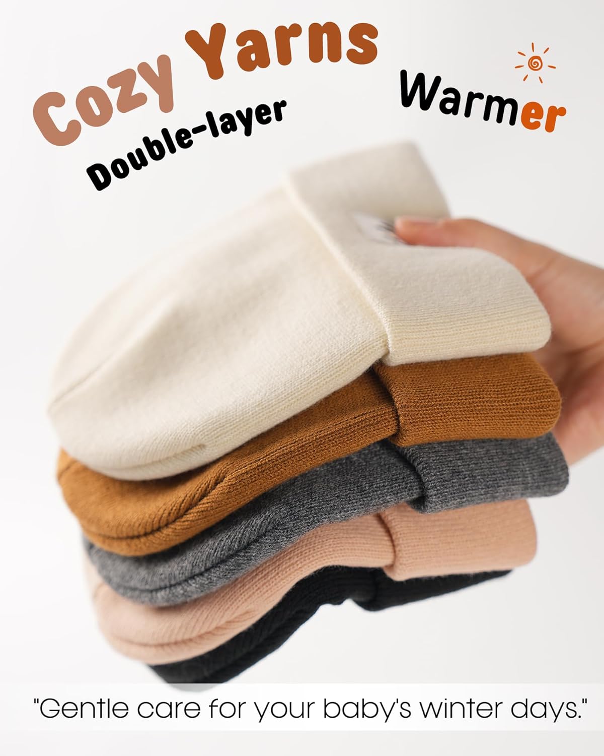 FURTALK Baby Beanie Knitted Hats Boys Girls Toddler Kids Winter Soft Warm Skull Cap - Image 2