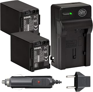 BM Premium 2 BP-828 Batteries and Charger for Canon VIXIA HF G50, HF G60, HF G70, XA40, XA45, XA50, XA55, XA60, XA65, XA70, XA75, GX10, HFG40, HFM41, HFM400, XA10, XA11, XA15, XA20, XA25, XF400, XF405