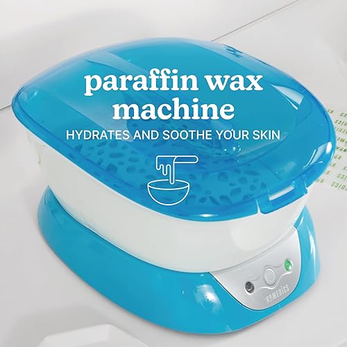 Miniatura 2 de Homedics Máquina de cera de parafina para manos, máquina hipoalergénica de terapia de manos con cera caliente para calmar e hidratar las manos, Azul