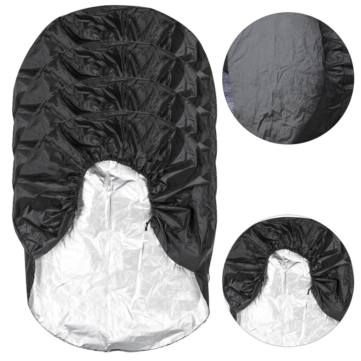 Operitacx Copertura per Pneumatici 4 Pezzi in Poliestere 190t Resistente All'acqua ai Raggi Uv, Protezione per Ruote Camper e Roulotte, per Esterni e Antifango