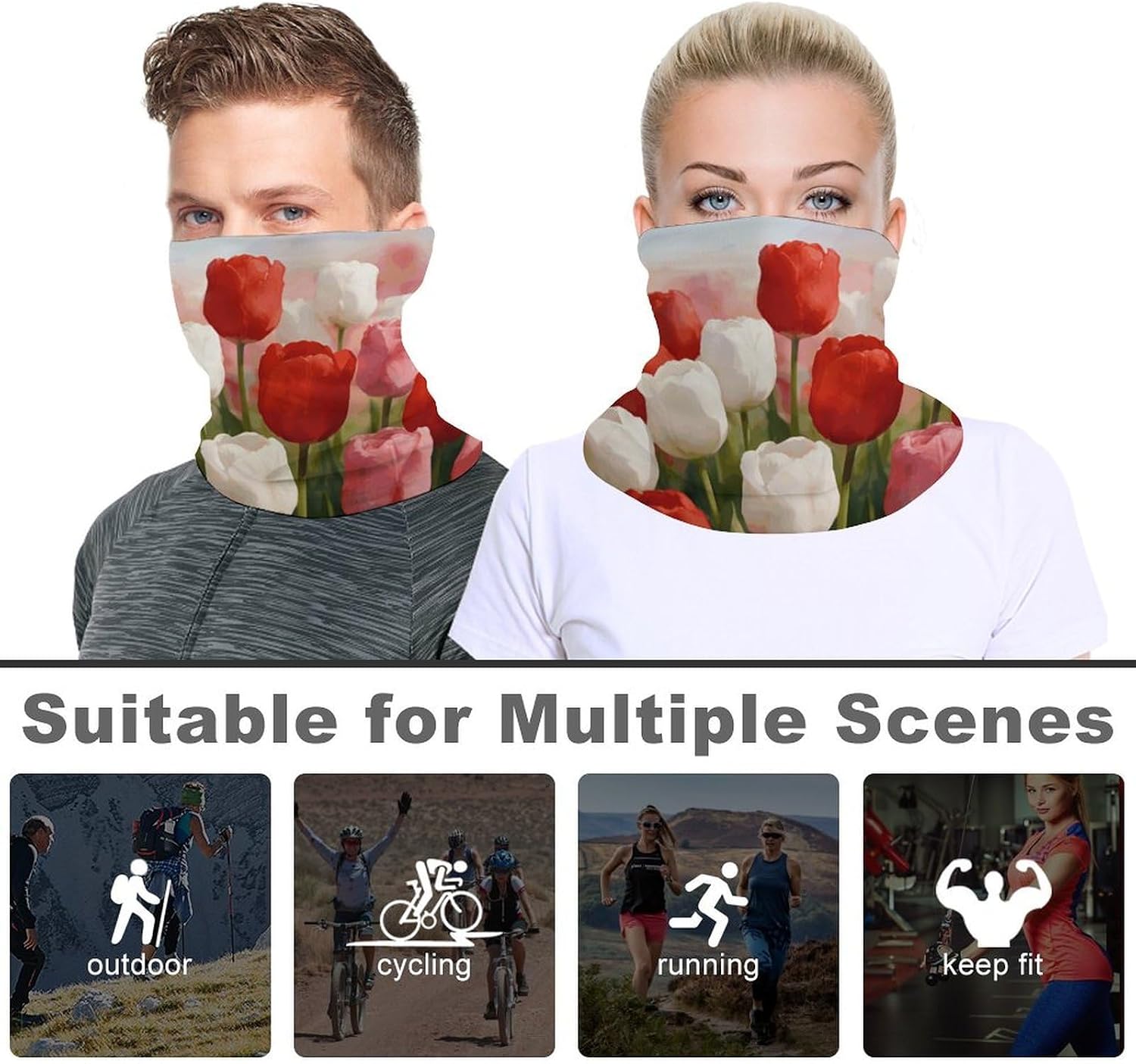 Watercolor Flowers With Butterfly Neck Gaiter Face Mask for Men And Women Breathable Dustproof Face Cover Scarf for Outdoor Sports Sun Protection Bandana for Fishing Hiking