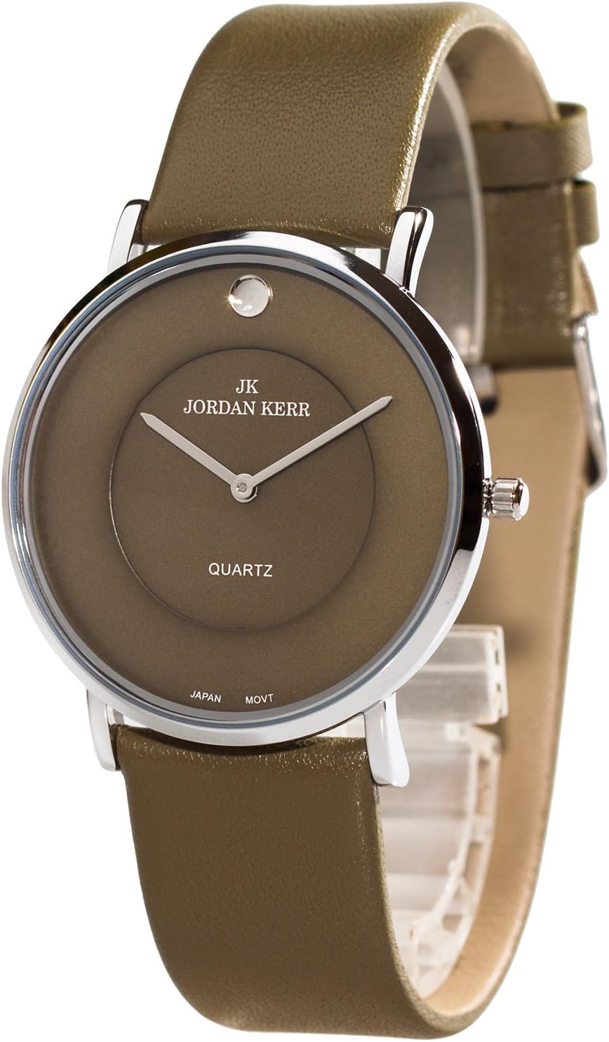 Analog Ladies' Watch Jordan Kerr + Gift Box, Leather Strap, Quartz
