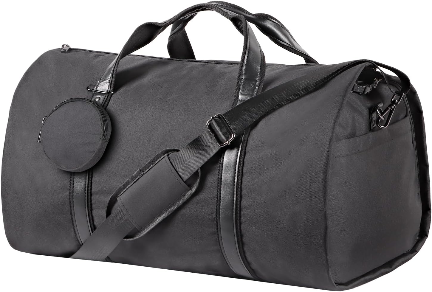 Zilink Convertible Garment Bag with Shoulder Strap Carry on Suit Travel Duffel Bag - 2 in 1 Hanging Suitcase Suit Business Travel Bag for Men Women, Black