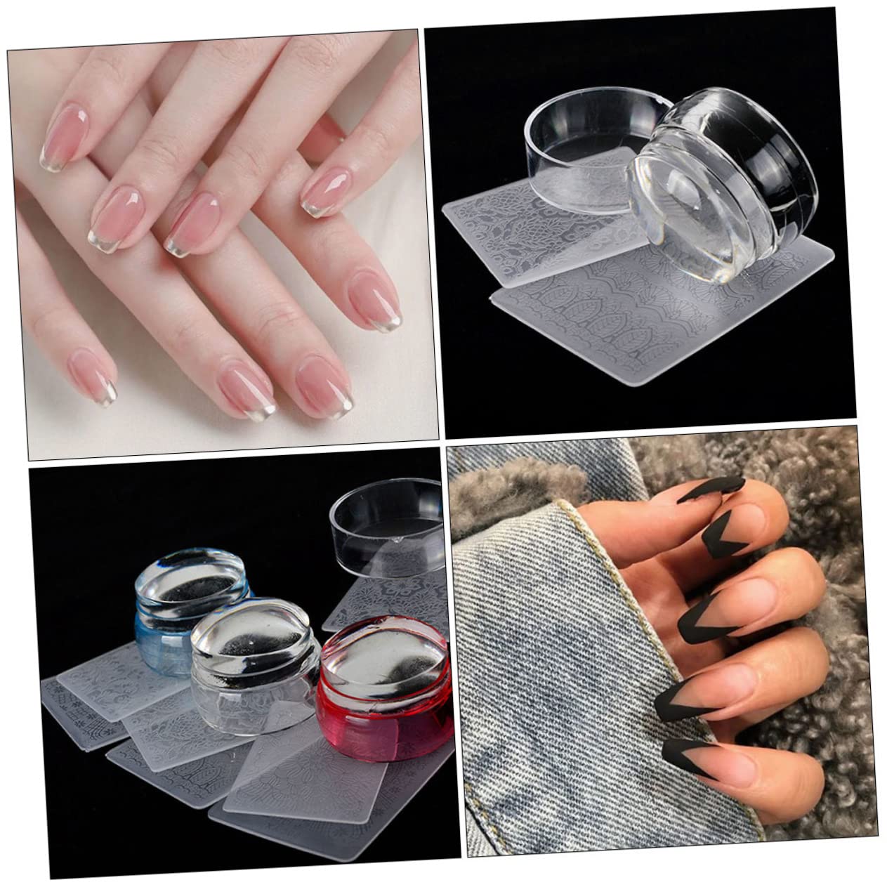 POPETPOP 9sets Kit Per Stamping Unghie Di Piastre Artistiche Per Unghie Con Stamper e Design Unici Per Manicure Fai Te Casa Facile e Divertente Da Usare