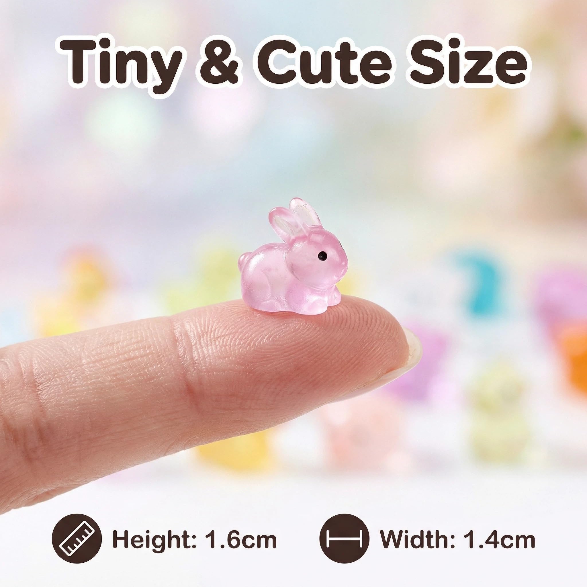LEBKFT 100 Pcs Mini Resin Animals Glow in The Dark - Image 2
