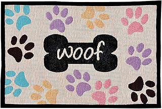 Loving Pets Bella Fashion Mat for Dogs, Woof with Multi Paws