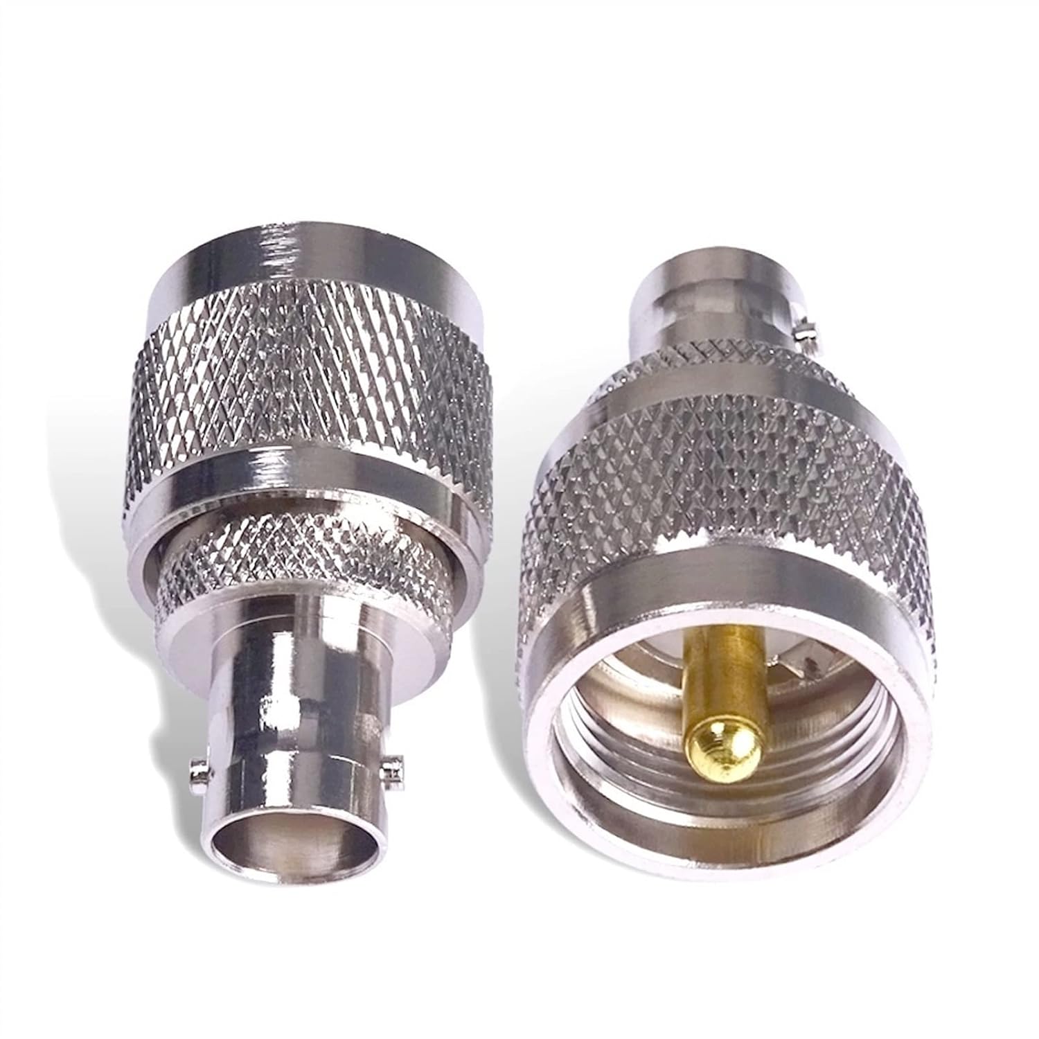 Close-up of BNC Female Jack RF Adapter end