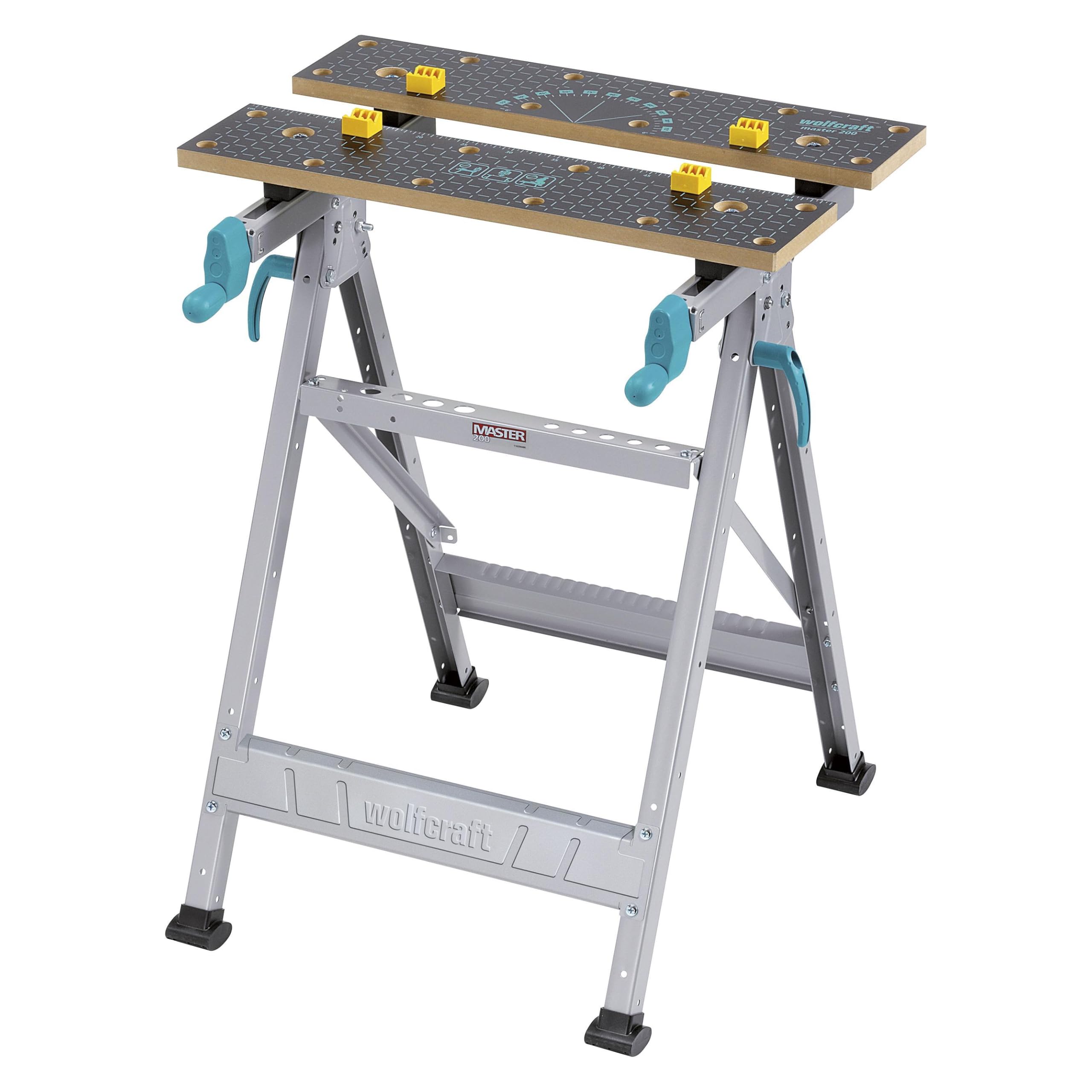 wolfcraft Master 200 Spann- & Werktisch, klappbar, 180 kg - Made in Europe