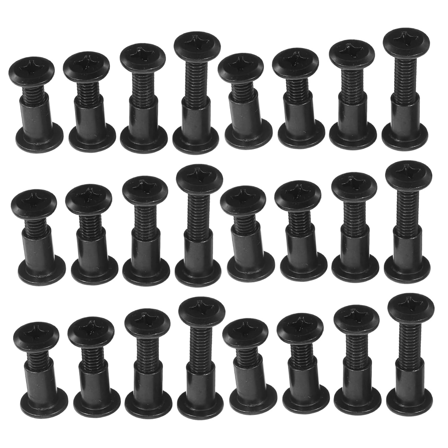 170sets Steel Furniture Hardware Fixing Screws and Nuts Heavy Duty Bed Screws and Bolts for Bed Frame Head for Office Chair