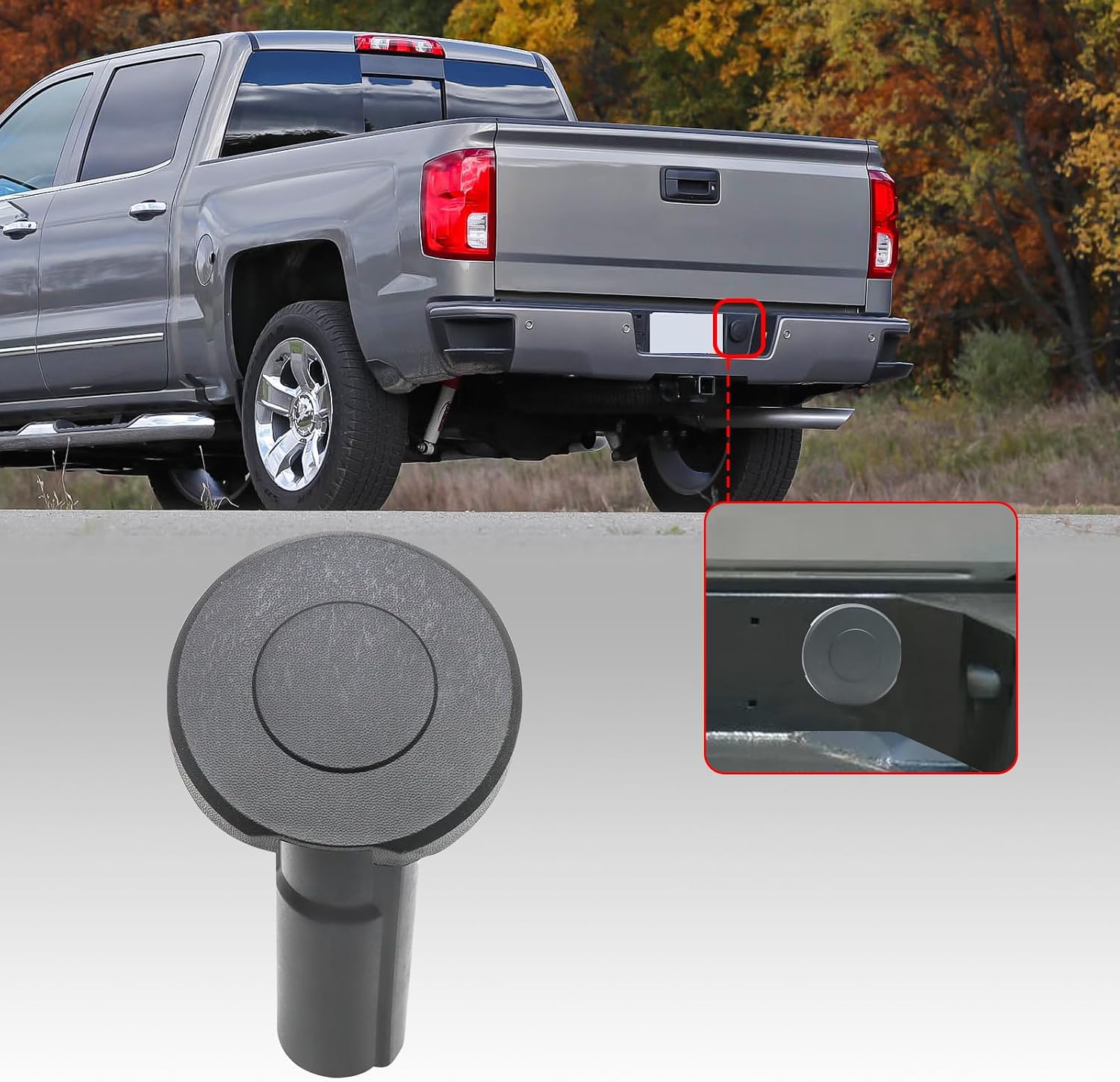 47830 Spare Tire Hoist Cover Compatible with 2014-2019 Chevrolet Silverado 1500 2500 3500 HD LD, GMC Sierra 1500 2500 3500 HD Limited Spare Tire Hoist Tube