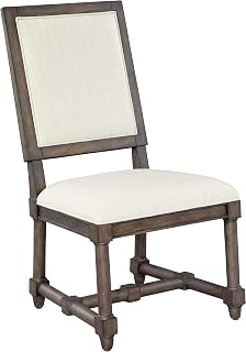 Hekman Lincoln Park Upholstered Dining Side Chair, Cushioned Chair with Linen Seat, Comfortable Seating, Stylish & Durable, Perfect for Dining Room, Living Room & Formal Venue, Ideal Home Furniture