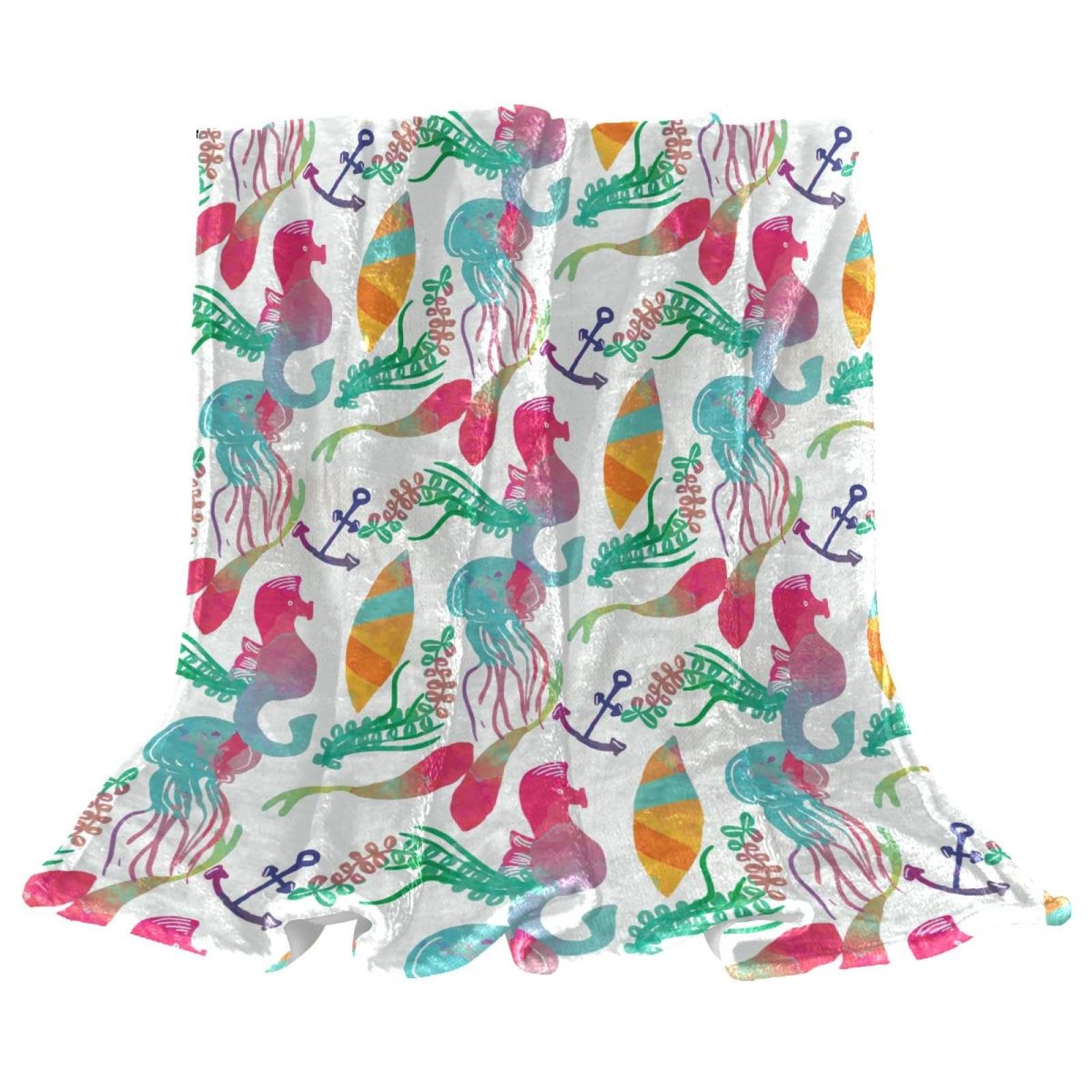 Couverture polaire algue ultra douce et chaude, plaid microfibre hypoallergénique