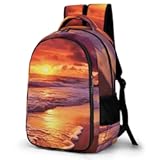 Trave Backpackl Multipurpose Back PackBeautiful Beach Sunset Bookbag for Men Women Work Hiking Picnic