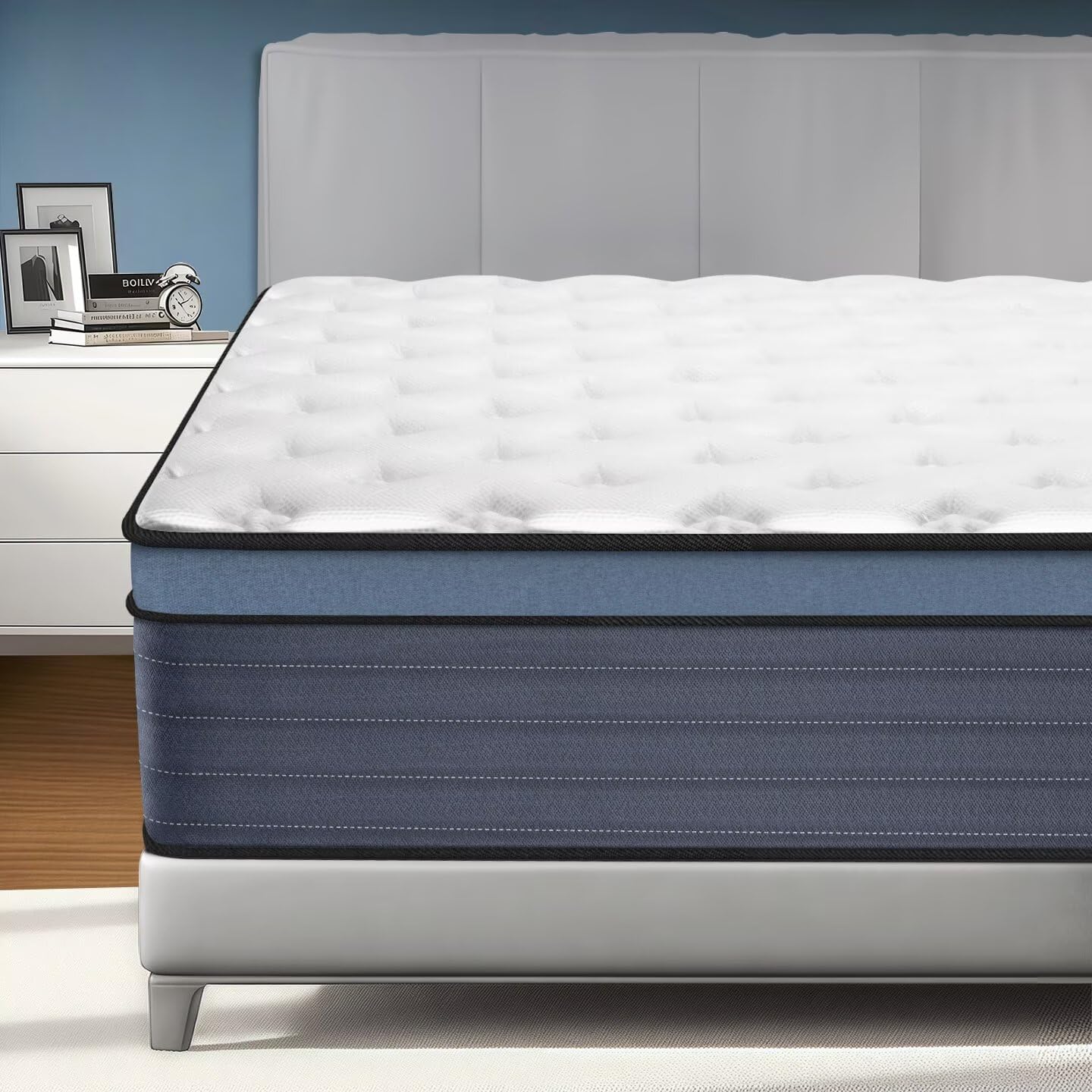 King Mattress 12 Inch, Medium Firm Hybrid Mattress with Memory Foam for Pressure Relief & Spinal Alignment – Motion Isolating Pocket Coils, Reinforced Edge Support, Breathable Comfort