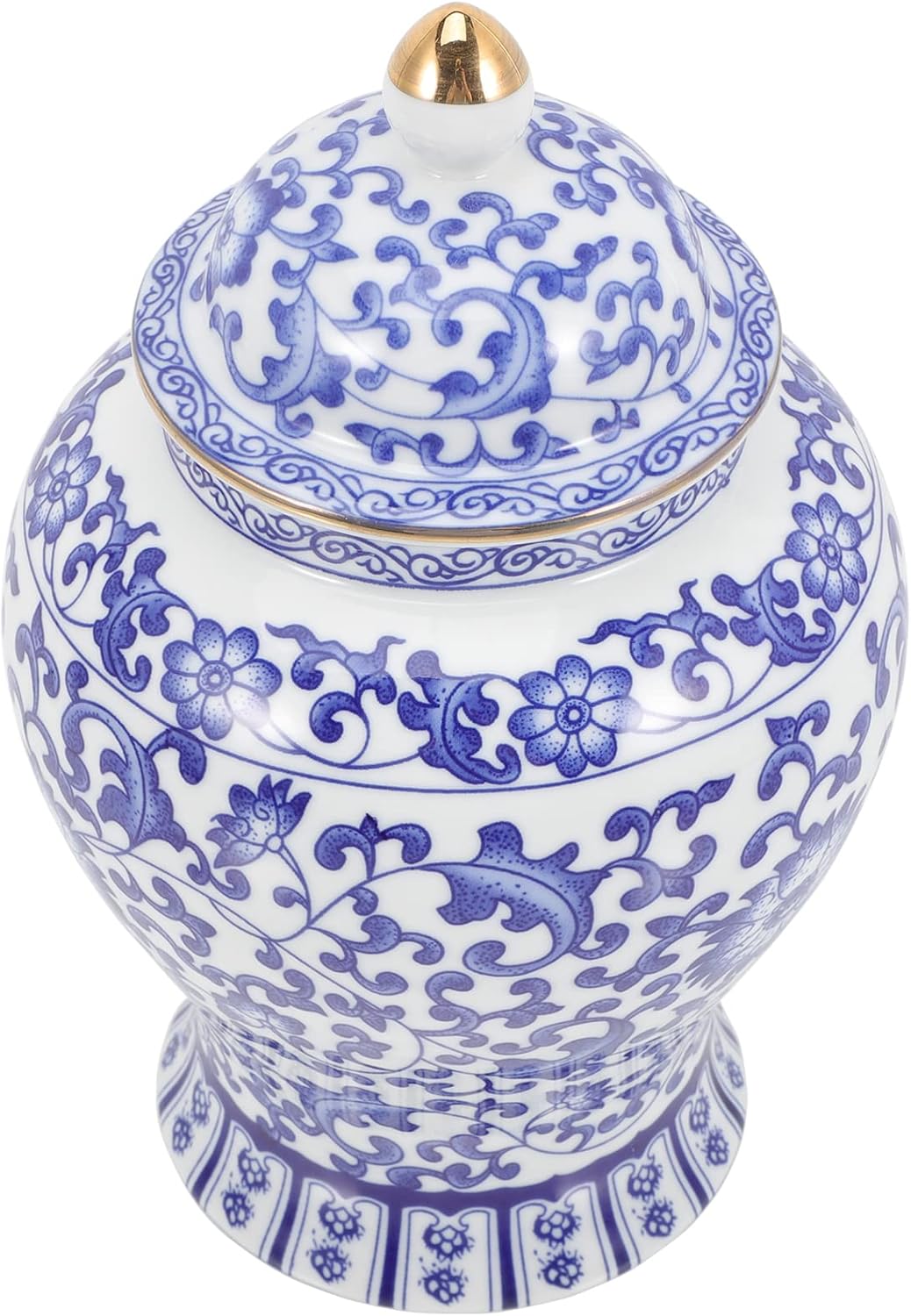 GANAZONO Ceramic Vase Ceramic Vase Chinoiserie Vase Blue White