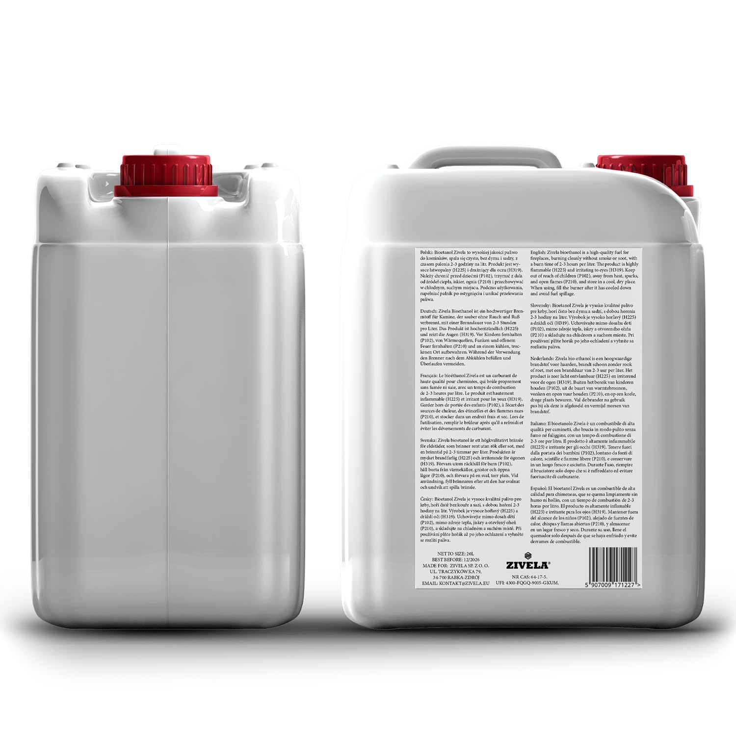 Bioetanolo 96,6% 20 l | alcool biologico profumo di fragola boschiva 96,6% 20 l | bioetanolo per camino, camino da tavolo | bioetanolo profumo di fragola | combustione pulita, senza fumo, fiamma