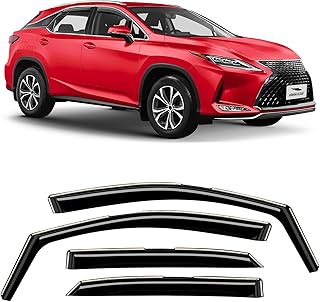 in-Channel Extra Durable Rain Guards for Lexus RX 350, 450H 2016-2022, Window Deflectors, Vent Window Visors, 4 Pieces - 200563
