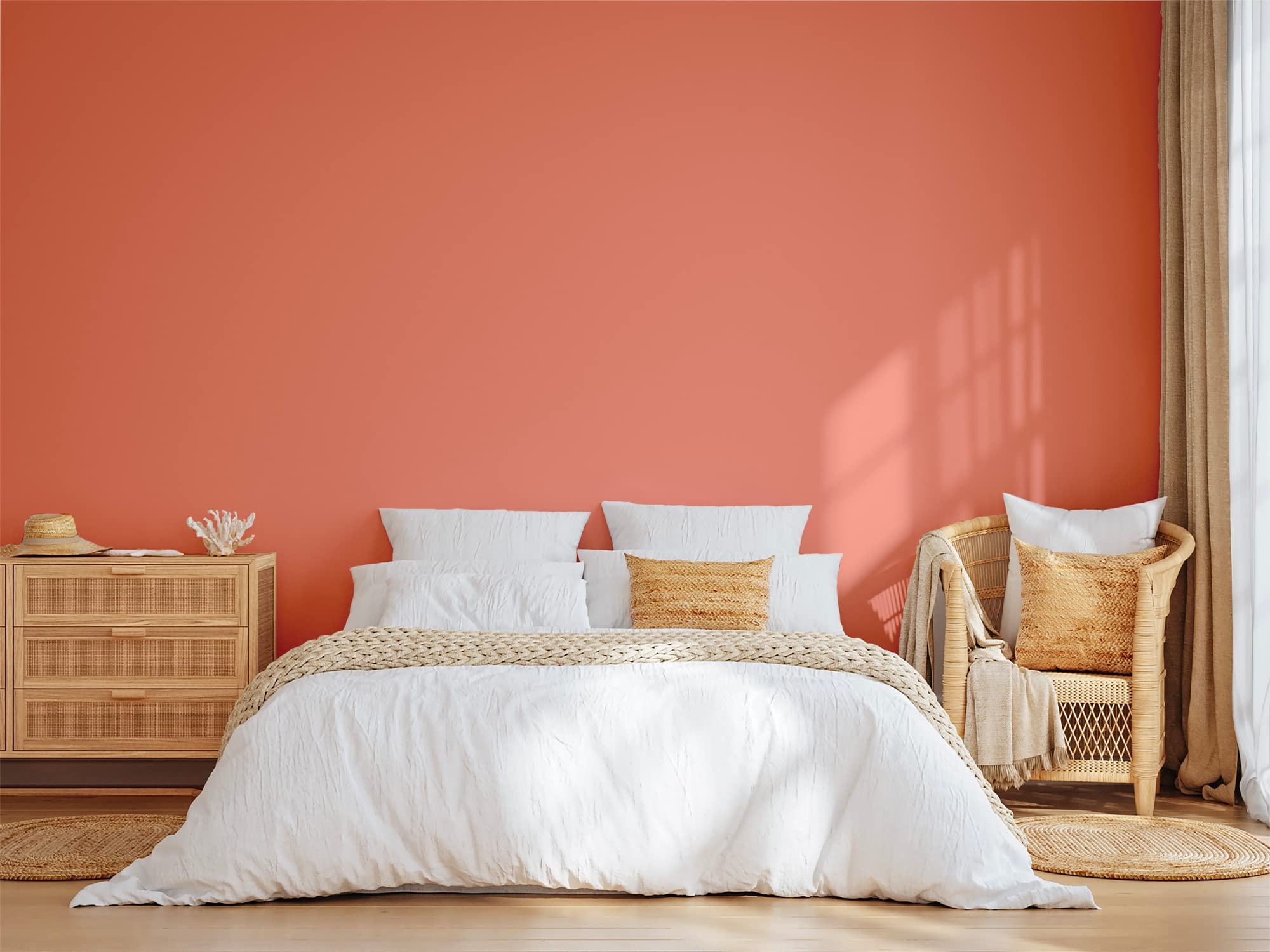 Pintura natural ecológica interior exterior con aspecto mate Natura – 10 l/130 m² [Clase energética A+], rosa coral
