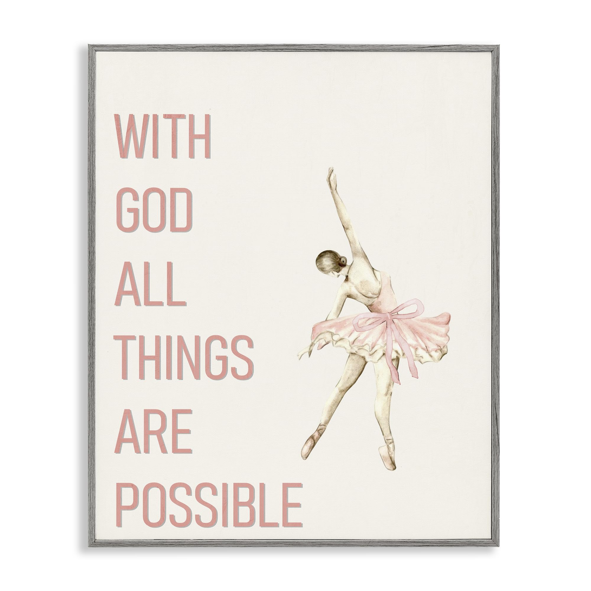Impression giclée de ballerine All Things Possible Kim Allen tableau décoratif encadré 35 cm