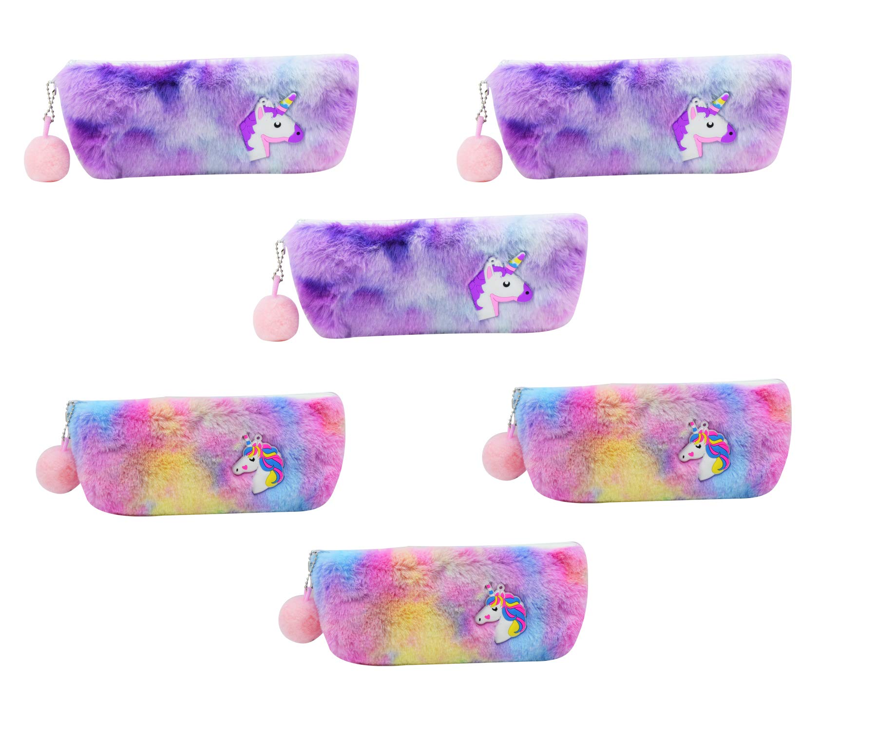 Aarvi Multicolor Unicorn Soft Fur plush Pouch for School Kids (Pack of 2)-Multi color (B084DXT964) Amazon Price History, Amazon Price Tracker