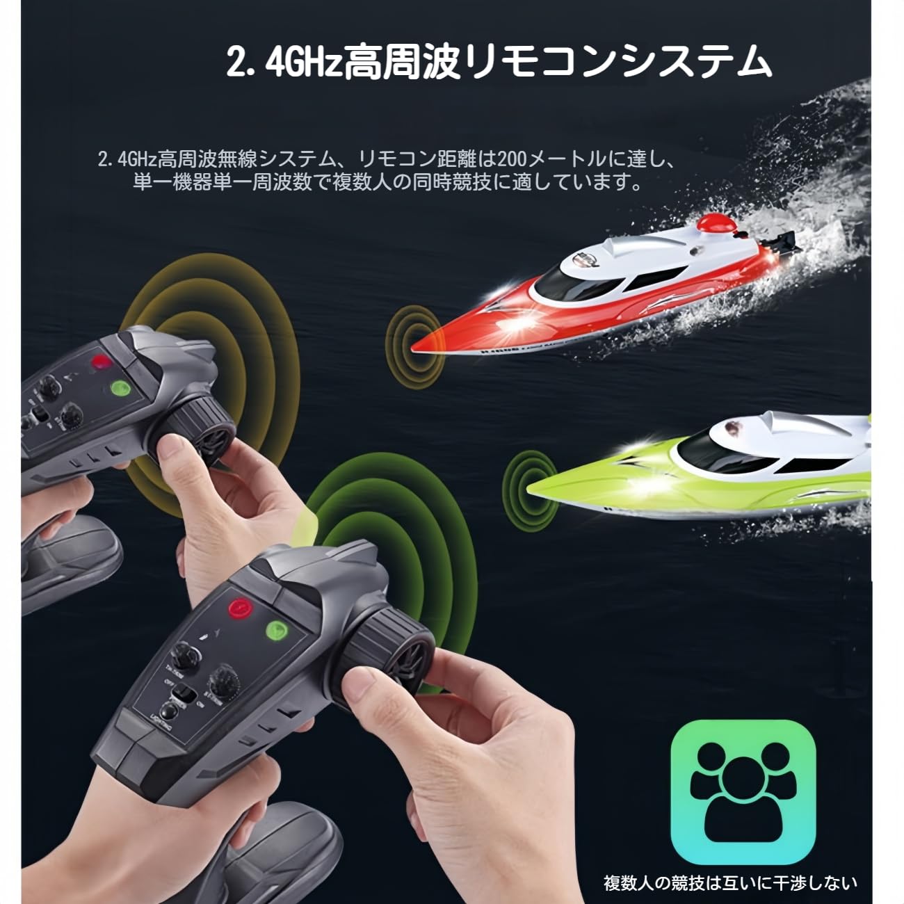 Amazon.co.jp: Lapakey 高速ラジコンボート ラジコン 船 おもちゃ 35km