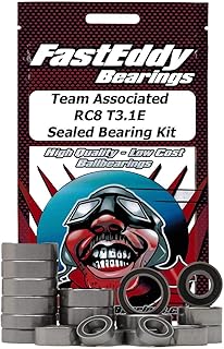 FastEddy Bearings Compatible with Team Associated RC8 T3.1E Sealed Bearing Kit