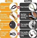 Training Leash for Dogs 4FT 6FT 10FT 15FT 30FT 50FT 100FT, Long Rope Leash for Dog, Nylon Rope Dog Leash with Comfortable Padded Handle for Large Medium Small Dogs