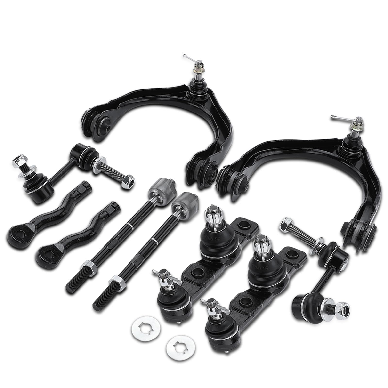 APremium Set of 10, Front Upper Control Arm, Sway Bar Link, Lower Ball