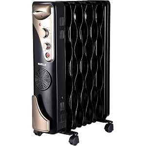 Buy Bajaj OFR Room Heater, 13 Fin 2900 Watts Oil Filled Room Heater with  400W PTC Ceramic Fan Heater, ISI Approved (Majesty 13F Plus Black) Online  at Low Prices in India - Amazon.in