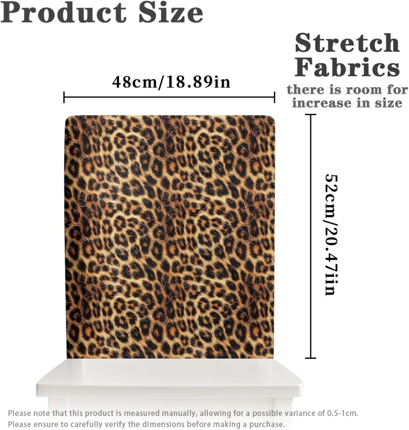 Leopard Print Chair Back Cover Decorative Dining Room Chair Cover for Home Kitchen Banquet Decoration Elastic Washable Thick Chairs Protector Slipcovers, Set of 6