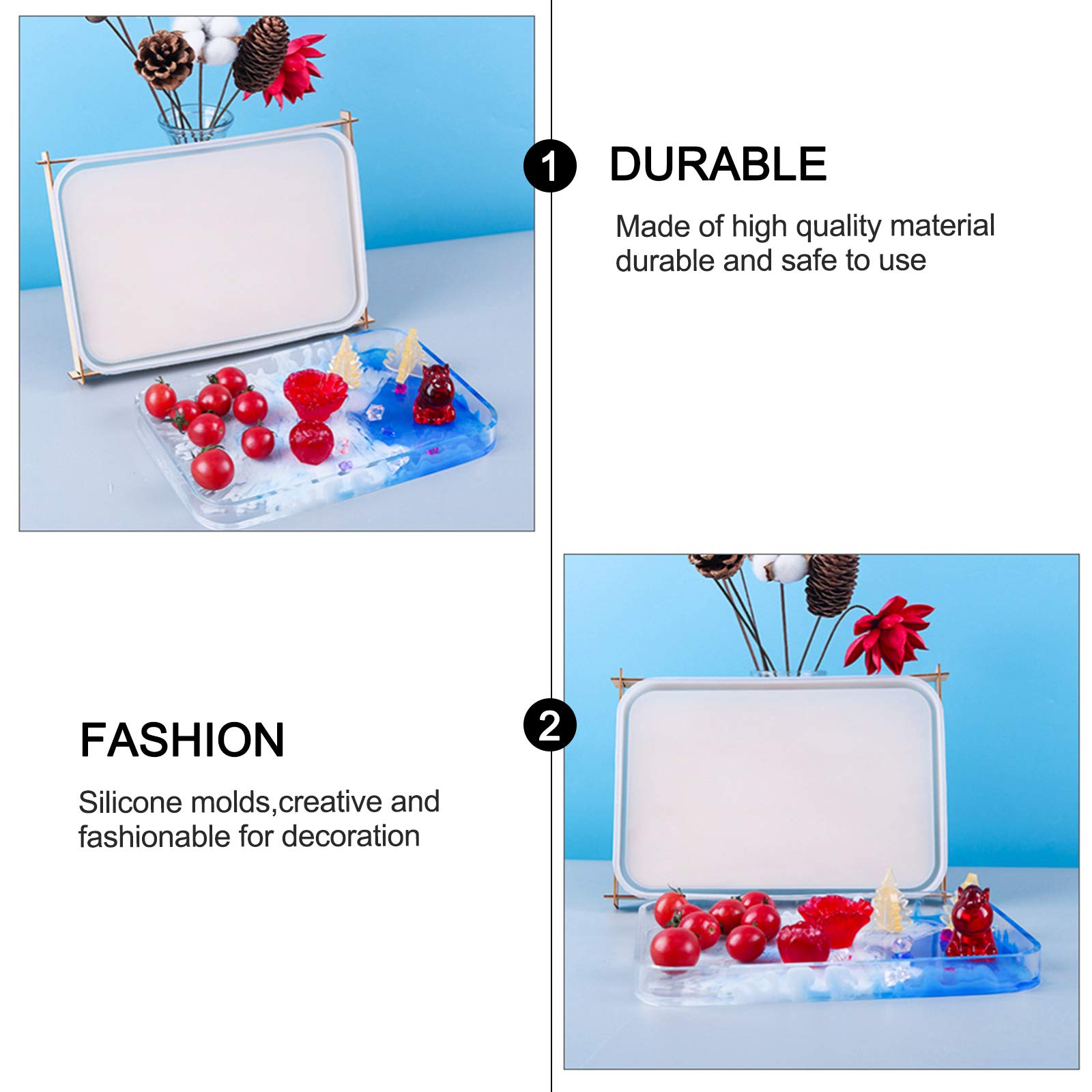 Moules Ronds En Résine, Pour Dessous De Verre, Avec Tapis De Rangement, LURICO 10 Pièces Époxy