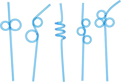 Miniatura 7 de 10 pajitas largas y locas de alta calidad para niños y adultos, color rojo, girando y coloridas, pajitas en espiral para fiestas, plástico