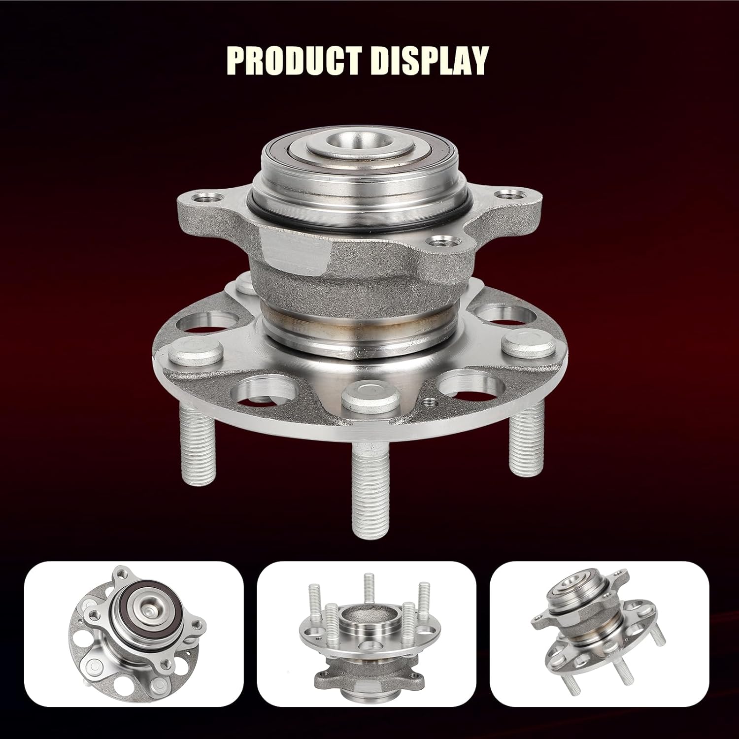 512256 Rear Axle Bearing Wheel Hub Bearing Assembly Fit 2006-2010 for Acura for CSX 2006-2011 for H-onda for Civic 5 Lugs Non-ABS 2pc