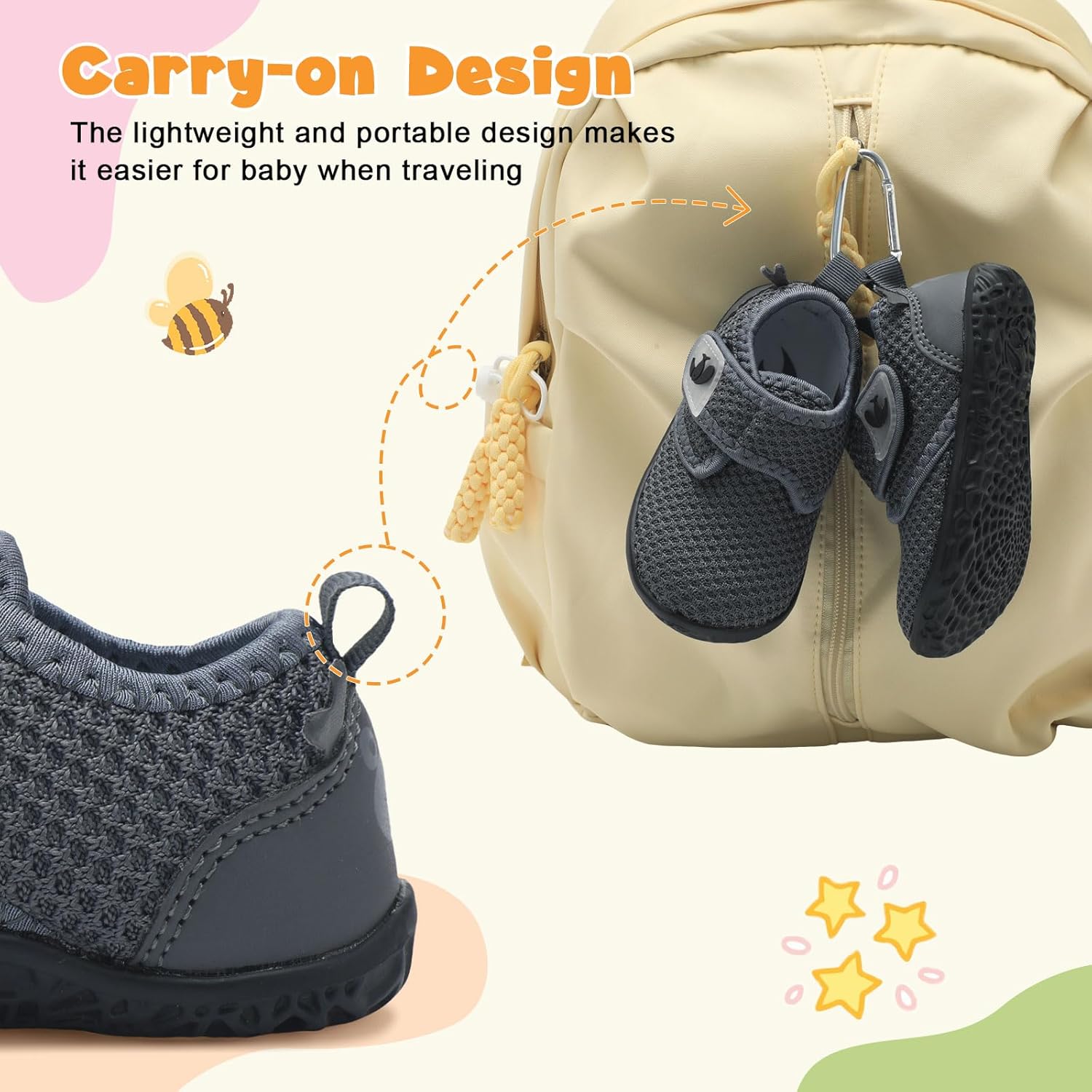 FEETCITY Baby Walking Shoes Barefoot Baby Shoes Infant Sneakers Newborn Crib Shoe Lightweight Flexible Slip On Shoe - Image 5