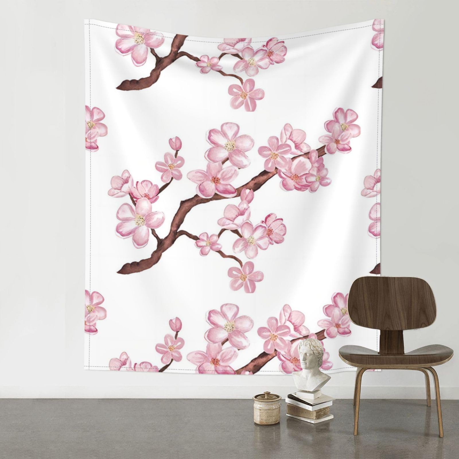 YYHWHJDE Cherry Blossom Prints 60x51in Wall Tapestry – Boho Decor Throw Blanket for Bedroom, Dorm, Beach Cover, Picnic & More