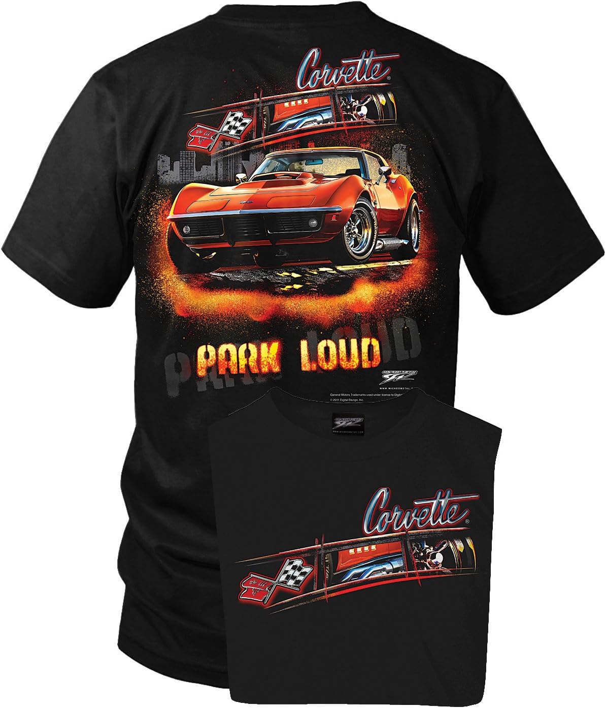 Wicked Metal Corvette Shirt - Park Loud - 1969 Corvette Shirt