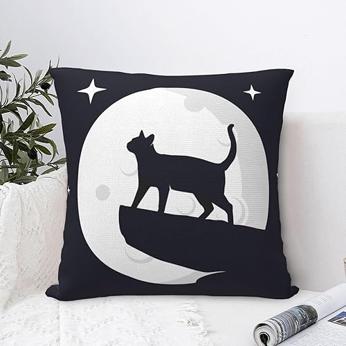 Miniatura 3 de YIPOCH Full Moon Cat- Throw Pillow Covers 16"x16" Throw Pillow Cushion Cases Decoration for Couch Sofa Pillow Covers fundas para cojines de sala