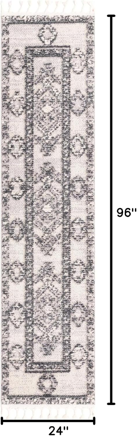 Unique Loom Cherokee Collection Area Rug - Boone (2' x 8' Runner, Sand/Gray)